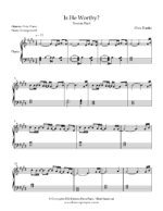 is he worthy? partitura facil para piano
