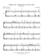 himno 154 partitura facil para piano