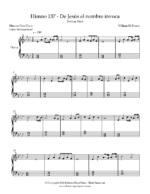 himno 137 partitura facil para piano