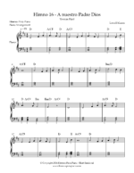 himno 16 partitura facil para piano