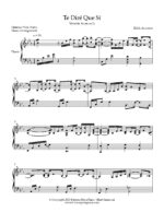te dire que si partitura para piano