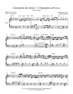 campeon de amor partitura facil para piano